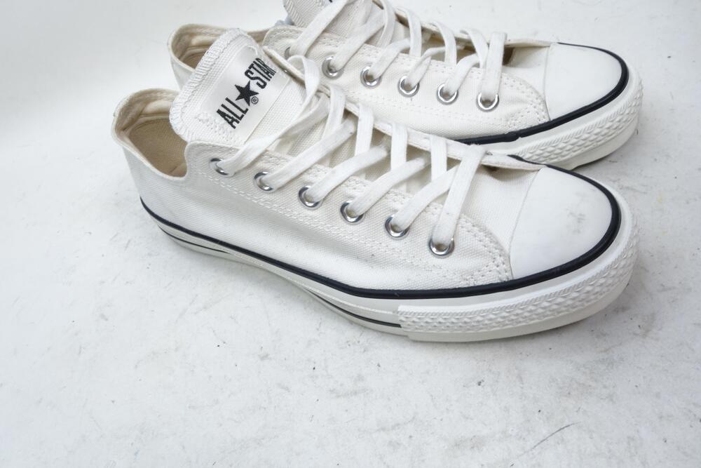 Converse Shoes Mens Size 7 White Canvas All Star Low Top Made In Japan Sneakers